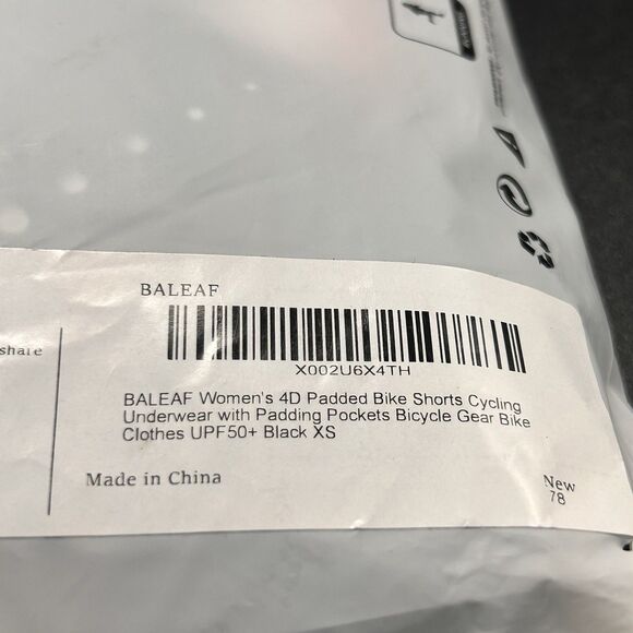 New Baleaf 4D Padded Biker Shorts Women's XS Black Pockets Cycling UPF 50+ - Picture 2 of 6